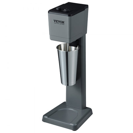 VEVOR Pro Drinkmixer Drankenmixer 375 W Milkshake-machine met enkele kop, 3 snelheden instelbaar 15000/18000/21000 RPM, roestvrijstalen beker Melk- en eiwitshake, drankmixer, cocktail, barmixer