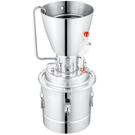 VEVOR Distilleerder Water Distiller 50L Thuis Distillatie Systeem Still Zilver 220-240V Moonshine Still Distiller 40x400x768mm voor whisky