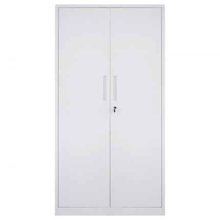 VEVOR 5-laags archiefkast zijcontainer met 2 magnetische deuren, 90,72 kg draagvermogen per plank, afsluitbare opbergkast, metalen kast kantoorladekast, voor kantoor, thuis enz. Wit