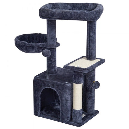 VEVOR Kattenkrabpaal Kattenkrabpaal Klimboom Krabpaal Sisal 80cm Donkergrijs