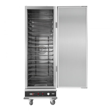 VEVOR Voedselverwarmer 16 niveaus Snackverwarmingskast Waterbak Enkele deur