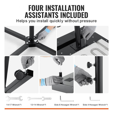 VEVOR flitsdroger, 470 x 635 mm flitsdroger voor zeefdruk, zware zeefdrukdroger met in hoogte verstelbare standaard, 360 ° rotatie, X-vormige basis, stalen T-shirt-uithardingsmachine
