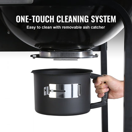 VEVOR houtskoolgrillwagen houtskoolgrills 109x79x101 cm, combinatiegrill grill open haard staande grill 54 x 54 cm grilloppervlak campinggrill met asbak en haak, buitenbarbecue grill ketelgrill familiediner