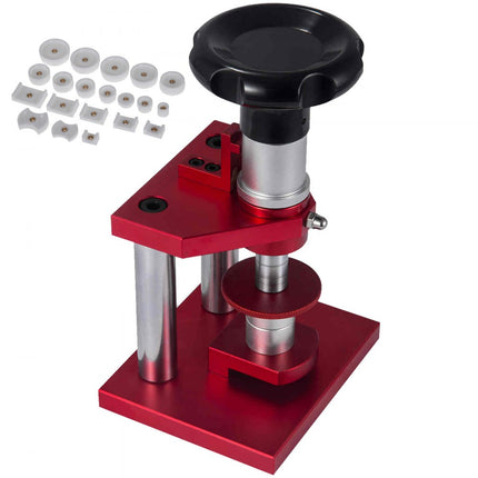 8 inch kristallen lunette, achterdeksel, horlogekastopener, uurwerkhouder, grote schroefaansluiting