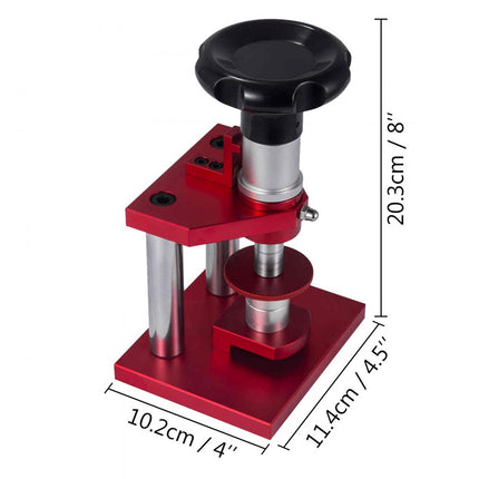 8 inch kristallen lunette, achterdeksel, horlogekastopener, uurwerkhouder, grote schroefaansluiting