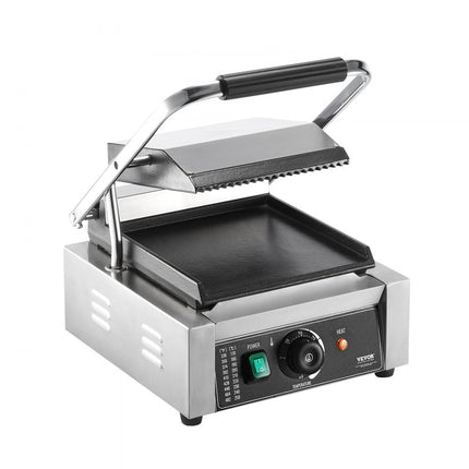 VEVOR Panini Persgrill Sandwichmaker Contactgrill Commercieel 23x23cm