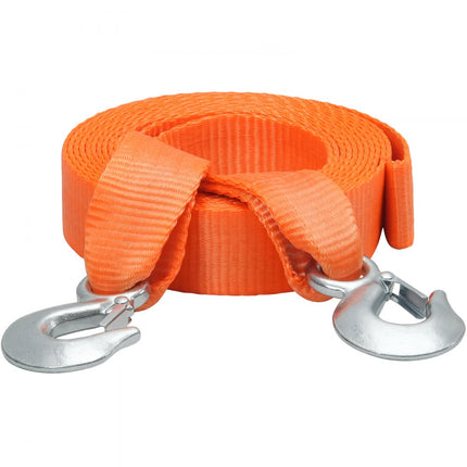 VEVOR ATV-autosleepriem met haken 50 mm x 6 m 7711 kg Sleepriemen met veiligheidshaken Zware vrachtwagen sleepkabel Sleepaccessoires Sleepkabel voor herstel langs de weg