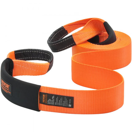 VEVOR Sleepriemherstelset 85 mm x 9 m (MBS-16329 kg) Tree Saver Lierriem Drievoudig versterkte lus & beschermhoezen en opbergtas 3/4 "D-ringsluiting voor vrachtwagen Jeep SUV ATV