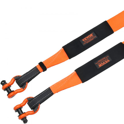 VEVOR Sleepriemherstelset 85 mm x 9 m (MBS-16329 kg) Tree Saver Lierriem Drievoudig versterkte lus & beschermhoezen en opbergtas 3/4 "D-ringsluiting voor vrachtwagen Jeep SUV ATV