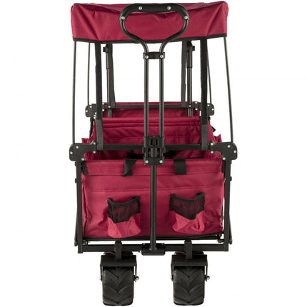 VEVOR Tuin Wagen Transportwagen Strandkar Opvouwbare Wagenwagen Product Afmetingen Multifunctioneel Tuinwagen Max Draagvermogen 100 kg Tuinwagen