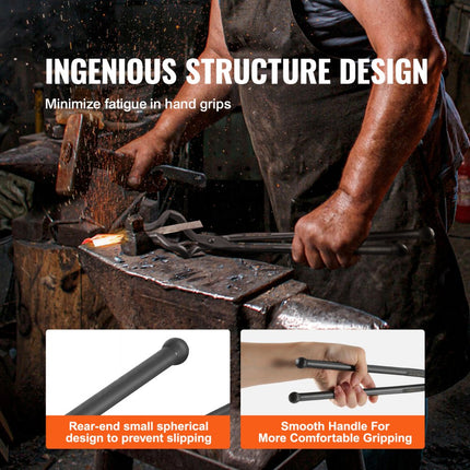 VEVOR smidtang, 463 x 78 x 52,3 mm ZV bit-smeedtang 96 ± 5 ° maximale kaakhoek, koolstofstaal ZV-bittang, 10,4 mm maximale kaakdikte, smeedtang met verlengd handvat