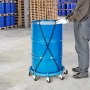VEVOR vatenroller 250L transportrol carbonstalen rolplank binnendiameter 608mm vatenwagen met 5 universele wielen (1 met rem) transportwagen voor het vervoeren van vaten tot 907kg