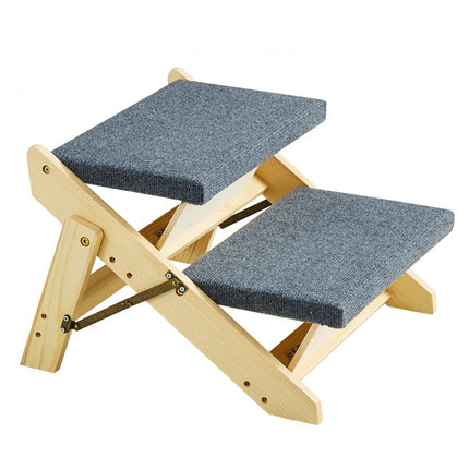 VEVOR hondentrap huisdieropstapje hondenoprit hondenladder 2 treden 50kg 47x47x33cm