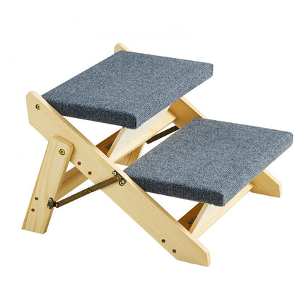 VEVOR hondentrap huisdieropstapje hondenoprit hondenladder 2 treden 50kg 47x47x33cm