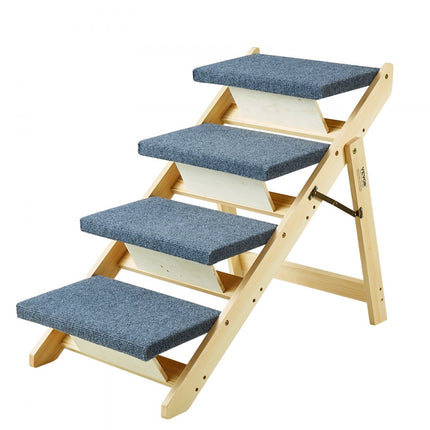 VEVOR houten huisdierentrap huisdierentrap 4 treden hondentrap 785x470x650mm