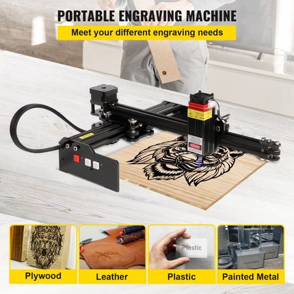 VEVOR Lasergraveermachine Graveerapparaat 19x17cm Lasergraveerder Graveermachine Buislasersnijden