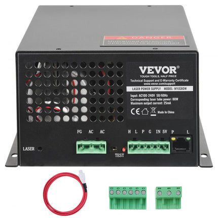 VEVOR CO2-laservoeding Voeding Lasergraveur/snijder 80W laserbuis