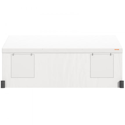 VEVOR carport 3x6x2,8m zware grote autoluifel buitengarageluifel met verwijderbare zijpanelen oprolbare auto vrachtwagen boot wit