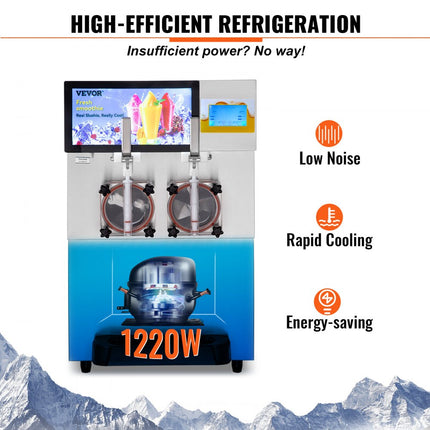 VEVOR 8L Commerciële Slush Ijsmachine Ijsmachine Slushy 1800W slush machine