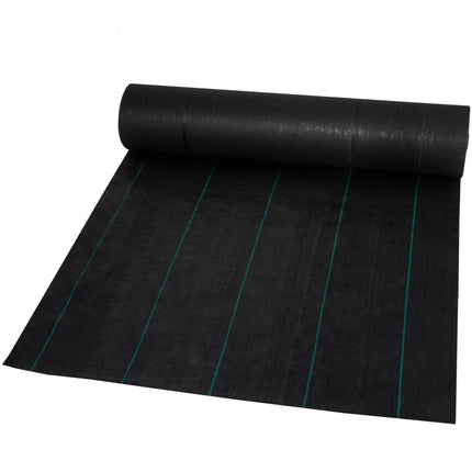 VEVOR onkruiddoek 36.6m2 onkruidvlies tuinvlies tegen onkruid 1,2x30,5m (1 rol) onkruidfolie van Pp waterdoorlatend scheurvast corrosiebestendig