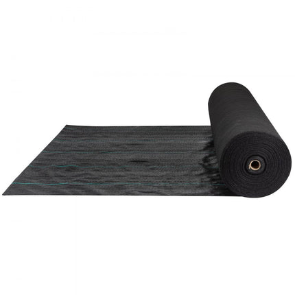 VEVOR Onkruidbestrijding Tuinfleece 5.8oz Landschapsstof 4x30ft Weed Fly Heavy Duty Geweven Grasbestrijding Geotextiel voor Tuin Patio Zwart