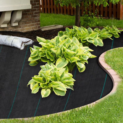 VEVOR Onkruidbestrijdingsstof 5x25ft Tuinvlies 5oz Onkruidfolie Onkruidstof Tuinfolie Duurzaam PP-materiaal en eenvoudige montage Twee lagen voor buitentuin Gazon Oprit Zwart