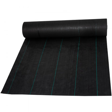VEVOR Onkruidbestrijdingsstof 5x25ft Tuinvlies 5oz Onkruidfolie Onkruidstof Tuinfolie Duurzaam PP-materiaal en eenvoudige montage Twee lagen voor buitentuin Gazon Oprit Zwart
