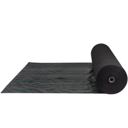 VEVOR Onkruidbestrijdingsstof 5x25ft Tuinvlies 5oz Onkruidfolie Onkruidstof Tuinfolie Duurzaam PP-materiaal en eenvoudige montage Twee lagen voor buitentuin Gazon Oprit Zwart