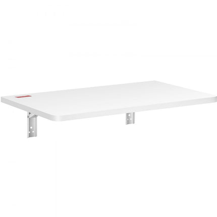 VEVOR klaptafel wandtafel 59,94 x 39,62 x 14,99 cm, opklapbare keukenwand klaptafel wandbureau, tafel voor studentenhuis woonkamer slaapkamer stabiel witte spaanplaat 45,36 kg draagvermogen