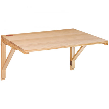 VEVOR klaptafel wandtafel 80,01 x 59,89 x 43,79 cm, opklapbare keukenwand klaptafel wandbureau, tafel voor studentenslaapzaal woonkamer slaapkamer stabiel kaki spaanplaat 45,36 kg draagvermogen