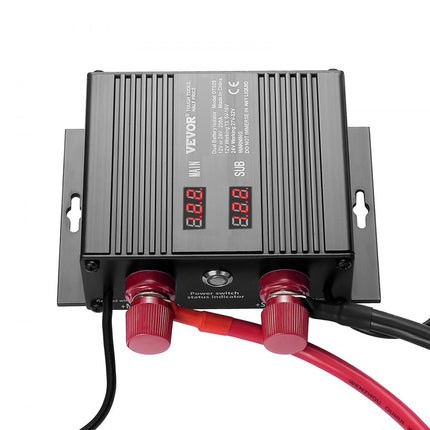 VEVOR 250 AMP spanningsgestuurd isolatorrelais, 12V / 24V universeel VSR spanningsgevoelig relais batterij-isolator, voor auto vrachtwagen ATV RV batterijstarter controller aan / uit-schakelaar