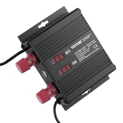 VEVOR 250 AMP spanningsgestuurd isolatorrelais, 12V / 24V universeel VSR spanningsgevoelig relais batterij-isolator, voor auto vrachtwagen ATV RV batterijstarter controller aan / uit-schakelaar