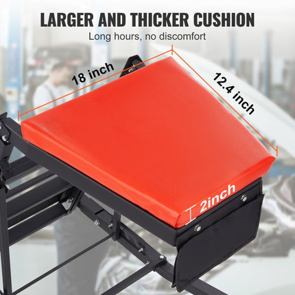 VEVOR bovenzijde klimplanten met 4 roterende wielen, 1219-1930 mm in hoogte verstelbare opvouwbare auto bovenzijde motorkruiperreparatieplaat voor automatische noodreparatie en vlootonderhoud zwart