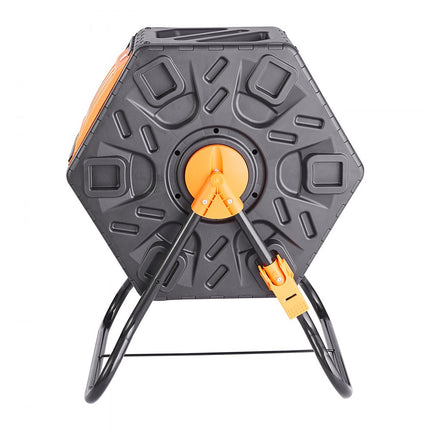 VEVOR Tumbling Composter Composter Tumbler 70 L, Drum Composter 360° Draaibaar Multifunctionele Tumbling Composter 605 x 510 x 730 mm, 20 kg Heavy Duty Tuincomposter incl. Handschoenen