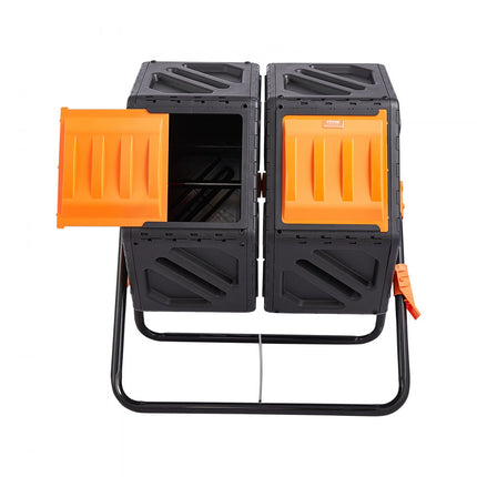 VEVOR Tumbling Composter Composter Tumbler 140 L, Drum Composter Draaibaar Tweepersoonskamer Tumbling Composter 785 x 605 x 795 mm, 40 kg Heavy Duty Tuincomposter incl. Handschoenen