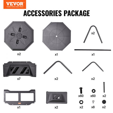 VEVOR Tumbling Composter Composter Tumbler 162,7 L, Drum Composter Draaibaar Tumbling Composter 735 x 625 x 955 mm, 50 kg Heavy Duty Tuincomposter incl. Handschoenen