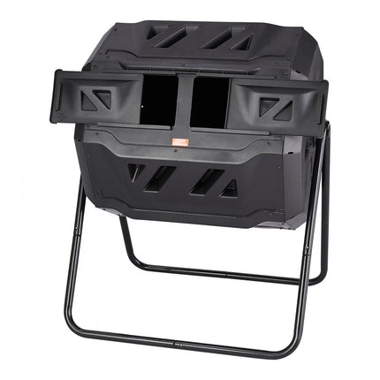 VEVOR Tumbling Composter Composter Tumbler 162,7 L, Drum Composter Draaibaar Tumbling Composter 735 x 625 x 955 mm, 50 kg Heavy Duty Tuincomposter incl. Handschoenen