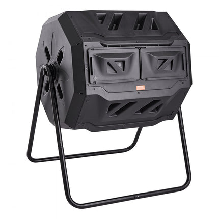 VEVOR Tumbling Composter Composter Tumbler 162,7 L, Drum Composter Draaibaar Tumbling Composter 735 x 625 x 955 mm, 50 kg Heavy Duty Tuincomposter incl. Handschoenen
