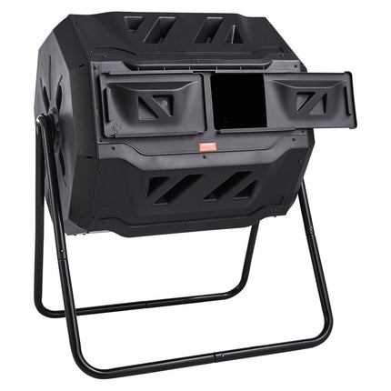 VEVOR Tumbling Composter Composter Tumbler 162,7 L, Drum Composter Draaibaar Tumbling Composter 735 x 625 x 955 mm, 50 kg Heavy Duty Tuincomposter incl. Handschoenen