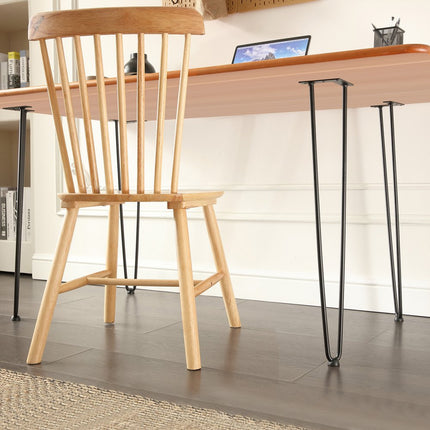 VEVOR set van 4 tafelpoten haarspeldpoten 710mm hoog 110x110mm montageplaat koolstofstaal gepoedercoate haarspeldpoten 227kg draagvermogen Ideaal voor keukentafels woonkamer consoles studiotafels