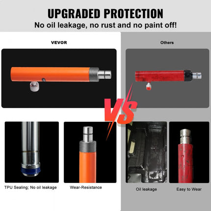 VEVOR Hydraulische Auto Jack Luchtpomp 4T Lucht Hydraulische Jack 125mm Slag Rood Inclusief 80/130/210/415mm Verlengstuk Elektrostatische Poeder Spray Auto Reparatie