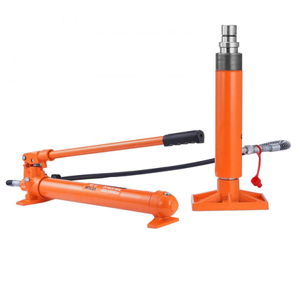 VEVOR hydraulische krik luchtpomp 20T, luchthydraulische krik 145 mm slag rood, inclusief 100/300/500 mm verlengstang, elektrostatisch poeder spuiten hydraulische cilinder autoreparatie