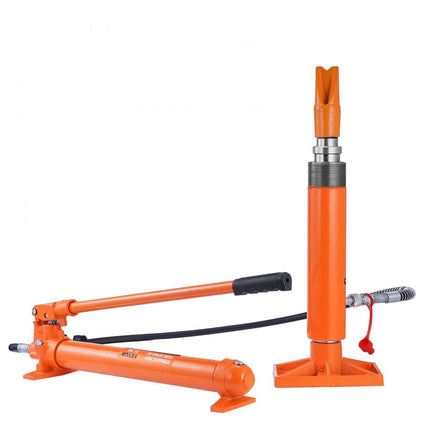 VEVOR hydraulische krik luchtpomp 20T, luchthydraulische krik 145 mm slag rood, inclusief 100/300/500 mm verlengstang, elektrostatisch poeder spuiten hydraulische cilinder autoreparatie