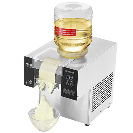 VEVOR Commerciële sneeuwvlokijsmachine 125 kg/24 uur ijsscheerapparaat roestvrij staal