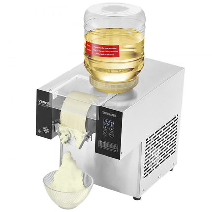 VEVOR Commerciële sneeuwvlokijsmachine 170 kg/24 uur ijsscheerapparaat roestvrij staal