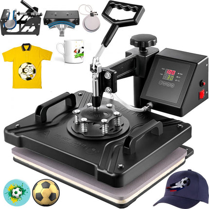 VEVOR Warmte Persmachine Transferpers Hittepers 5 In 1 Heat Press Transfer Sublimation Steel Frame Multifunctional Digital Transfer