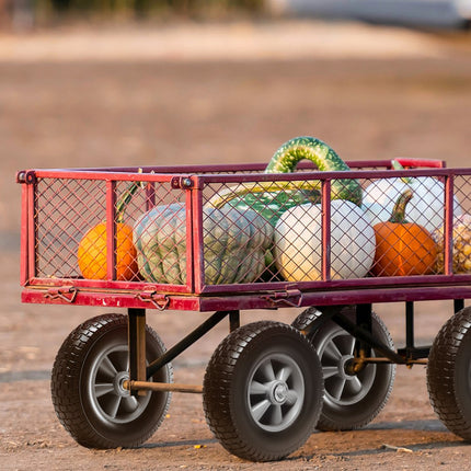 VEVOR volledige PU-wielen met RunFlat-banden, 10 inch, 2 stuks, 180 lbs dynamische belasting, 220 lbs statische belasting, tubeless banden en wielen voor steekwagens, bedrijfswagens, dolly's, tuinaanhangers