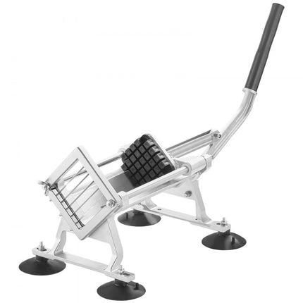 VEVOR Commerciële Groentesnijder, 1/4 + 3/8 + 1/2 Inch Fruitsnijder, Groentesnijder van roestvrij staal en aluminiumlegering, Handmatige snijmachine met antislipvoetjes, voor radijs, uien, aardappelen