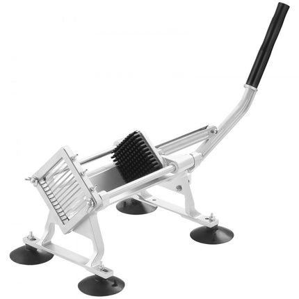 VEVOR Commerciële Groentesnijder, 1/4 Inch Fruitsnijder, Groentesnijder van roestvrij staal en aluminiumlegering, Handmatige Groentesnijder, voor Radijzen, Uien, Aardappelen, Citroenen