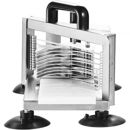 VEVOR Commerciële tomatensnijder, 3/16 inch tomatensnijder, robuuste roestvrijstalen uiensnijder, handmatige groentesnijder, voor het snijden van tomaten, komkommers, bananen